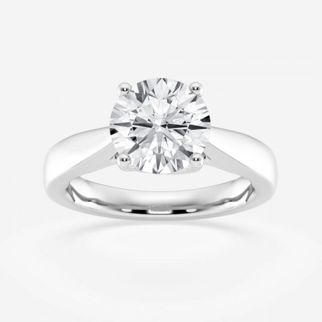 Lab Grown Diamond Floral Solitaire Engagement Ring, wedding ring