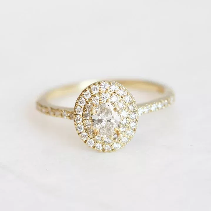 Halo Diamond Engagement Ring, wedding ring