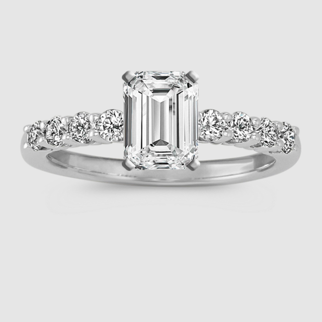 Pave Engagement Ring, Pave wedding Ring