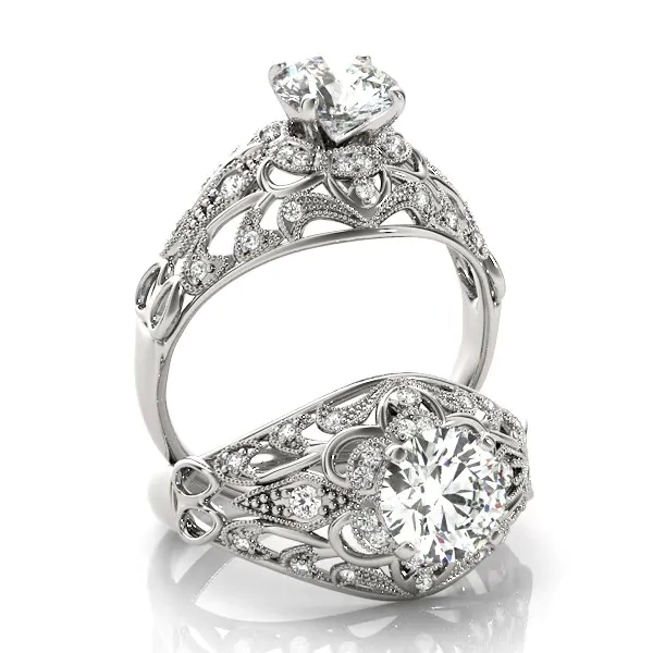 Vintage Art Deco engagement ring, Diamond Engagement Ring, Vintage Art Deco wedding ring, Diamond wedding Ring