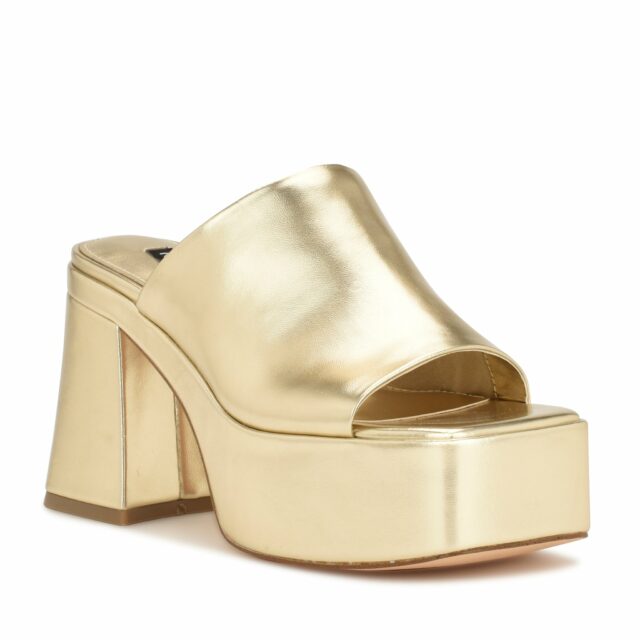 gold platform shoes