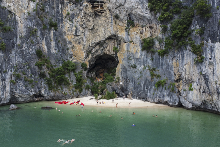 Vietnam beach cave