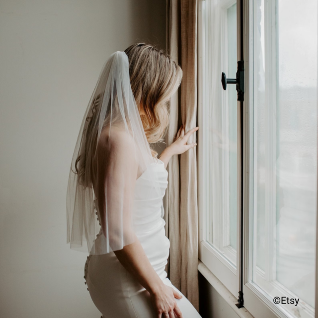 wedding veil, elbow wedding veil