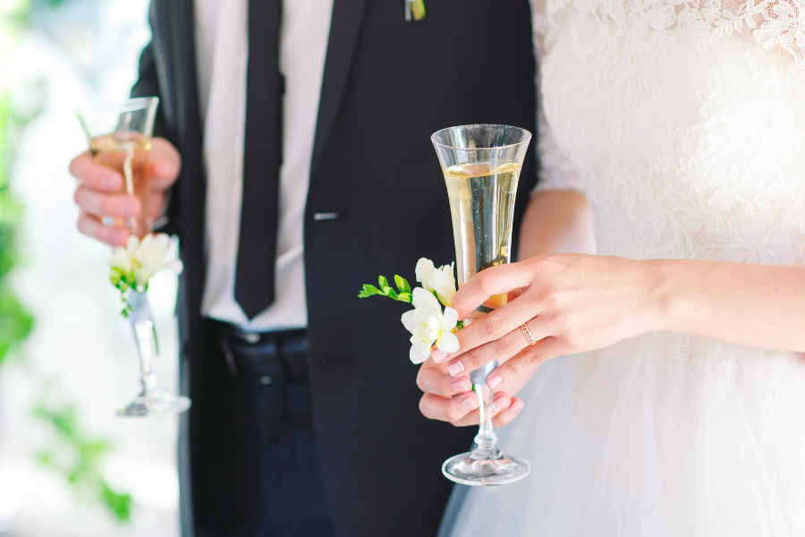 Greek Wedding Champagne Tradition